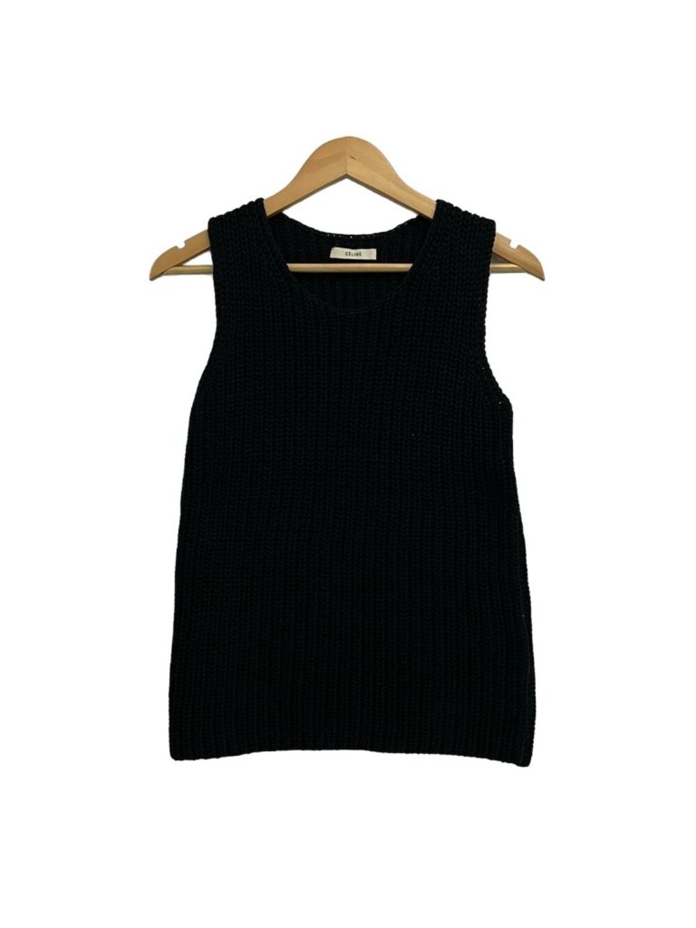 Celine Sleeveless Sweater S Black